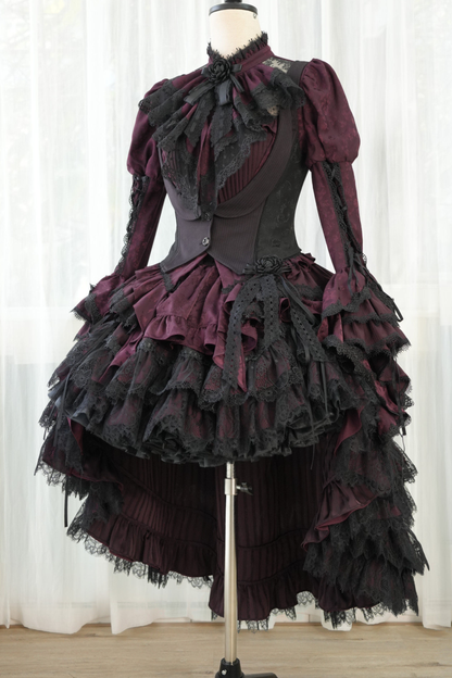 [3월 16일 예약마감] 빅토리아 릴리스 고딕 로리타 셔츠 + 조끼 + 스커트