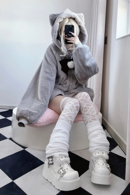 猫耳ぬいぐるみフードジャケット