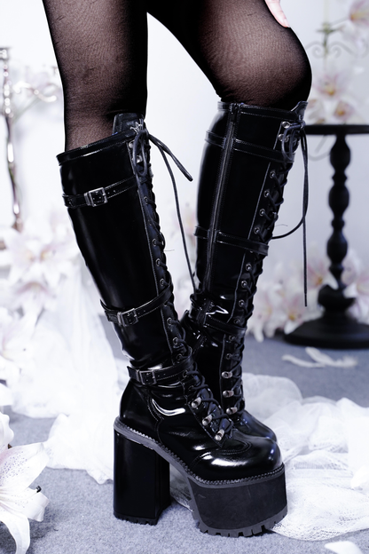 【4月4日予約締切】レースゴシックスエードレースアップブーツ