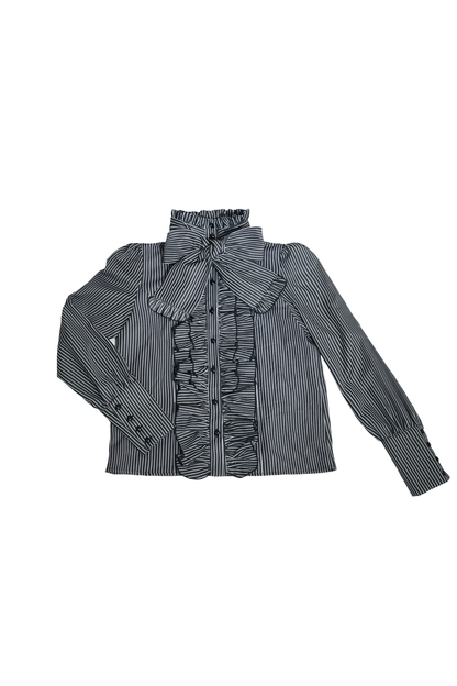 ストライプゴシックロリータシャツ+ケーキスカート