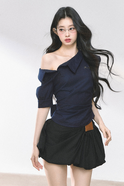 バッグリボンワンショルダートップス