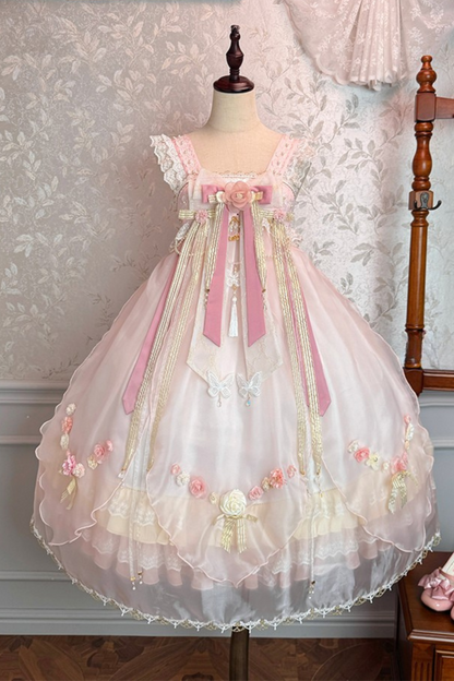 Fairy Floral China Tulle Ribbon Dress