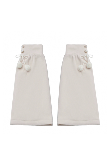 ベルベットベアフードケープ+トップス+サスペンダースカート+レッグカバー