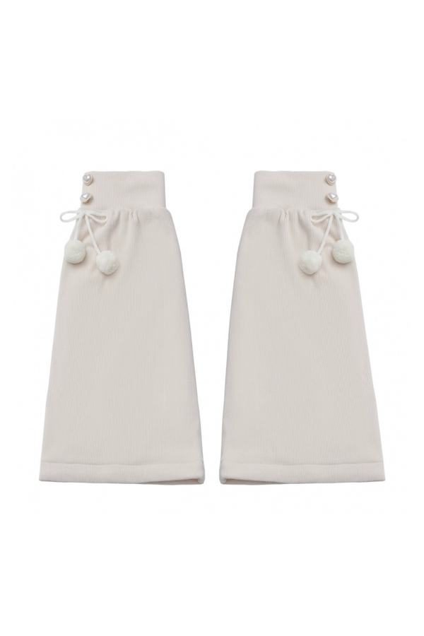 ベルベットベアフードケープ+トップス+サスペンダースカート+レッグカバー