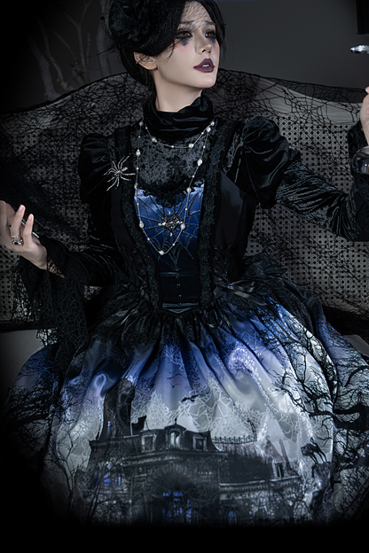 Velvet Patchwork Camisole Dress