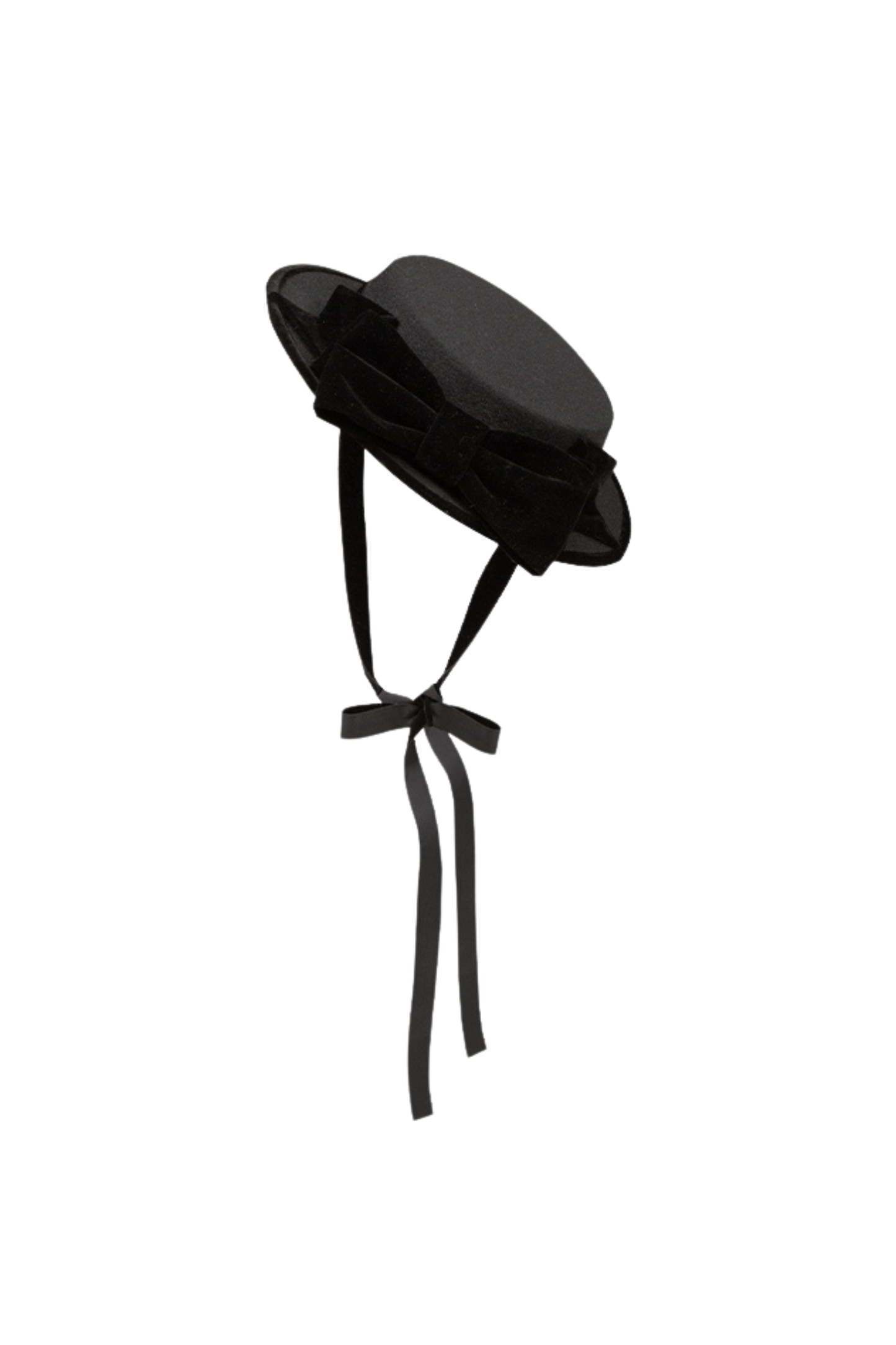 エレガントスリムコントラストカラーツインドレス+カラー+リボン+ブローチ+ハット