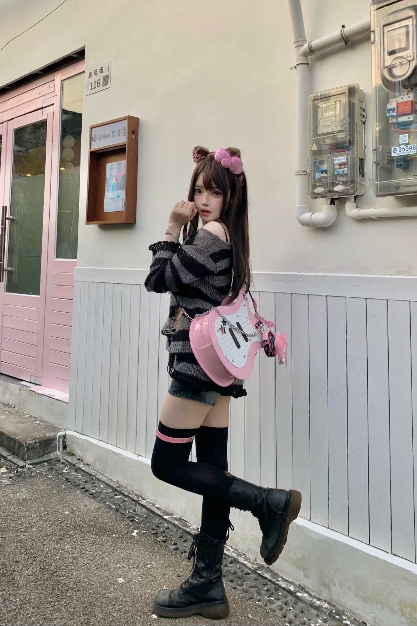 Dark Pop Color Blocking Crossbody Bag