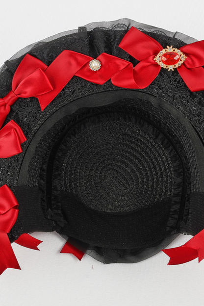 リボンゴシックロリータボンネット