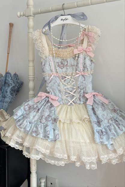 Butterfly Jacquard Sweet Princess Lolita Dress