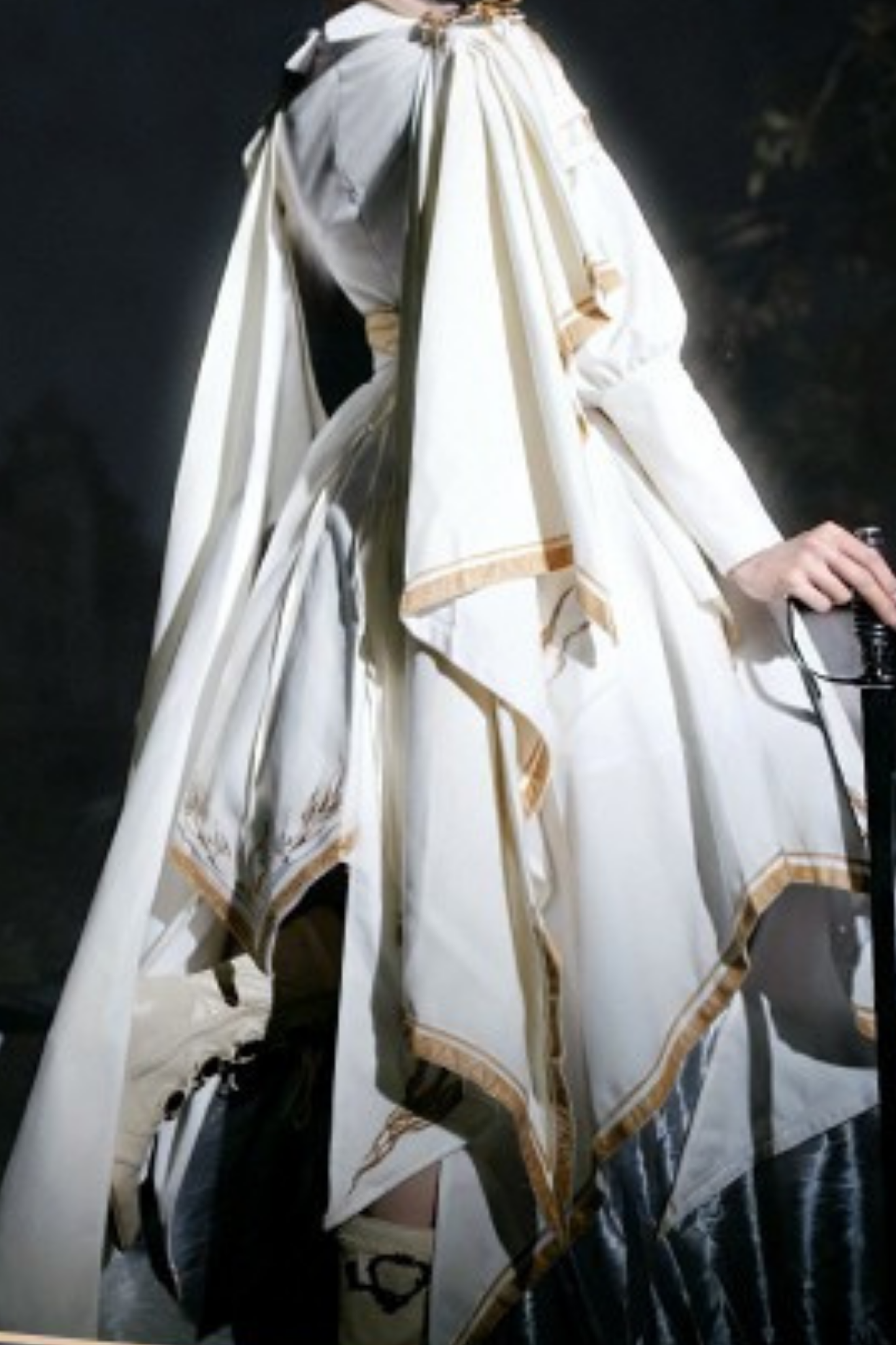 [Pre-order Deadline: November 16] Holy Army White Gold Embroidery Military Uniform Cape Dress Complete Set + Dress Set