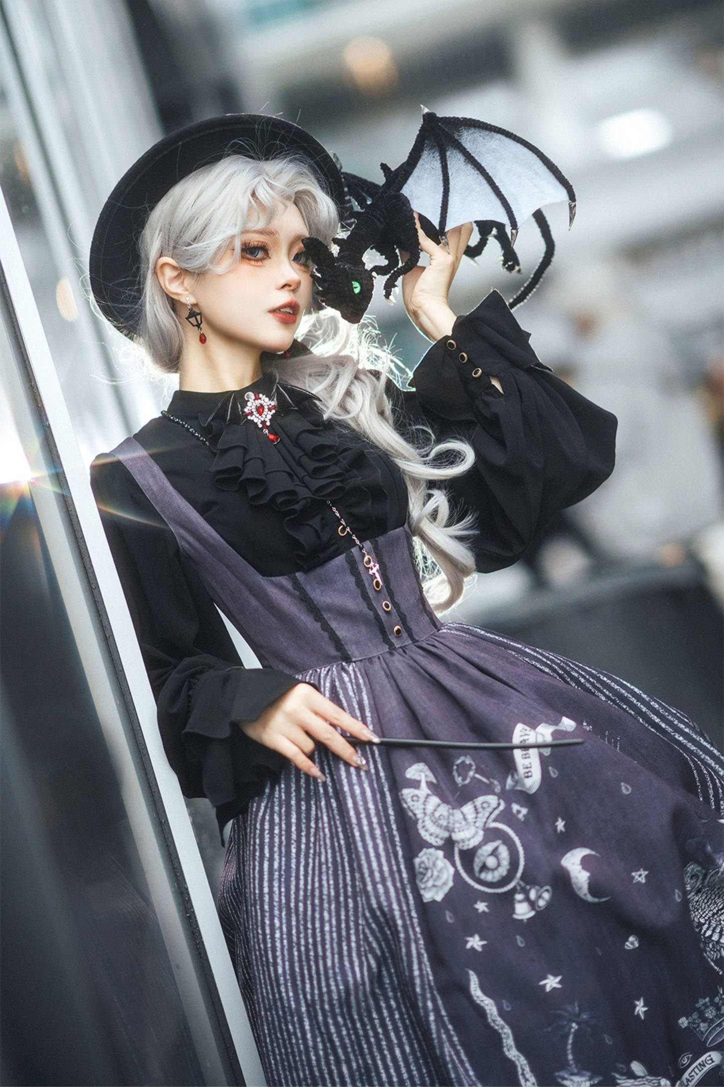 魔法学園レトロエレガントロリータジャンパースカート