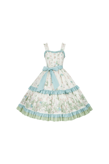 【予約商品】フォレストフラワードレス+サスペンダースカート+ブラウス+カーディガン+スカーフ