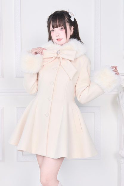 ビッグリボンフレアコート