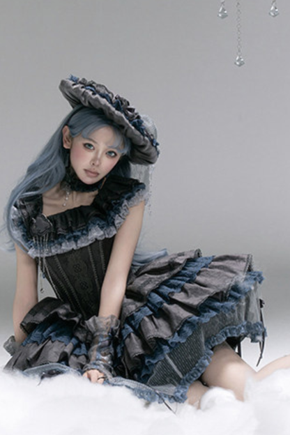 Rainbow Angel Lolita Jumper Skirt + Rainbow Dress + Monochrome Long Dress + Monochrome Jumper Skirt