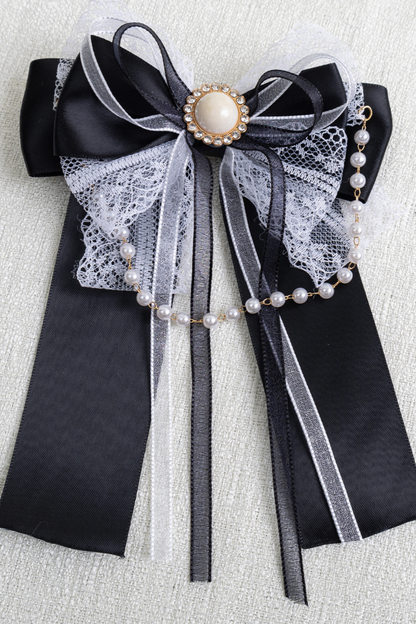 エレガントロリータボンネット+ヘアバンド+リボンクリップ+ハットクリップ+スリーブ