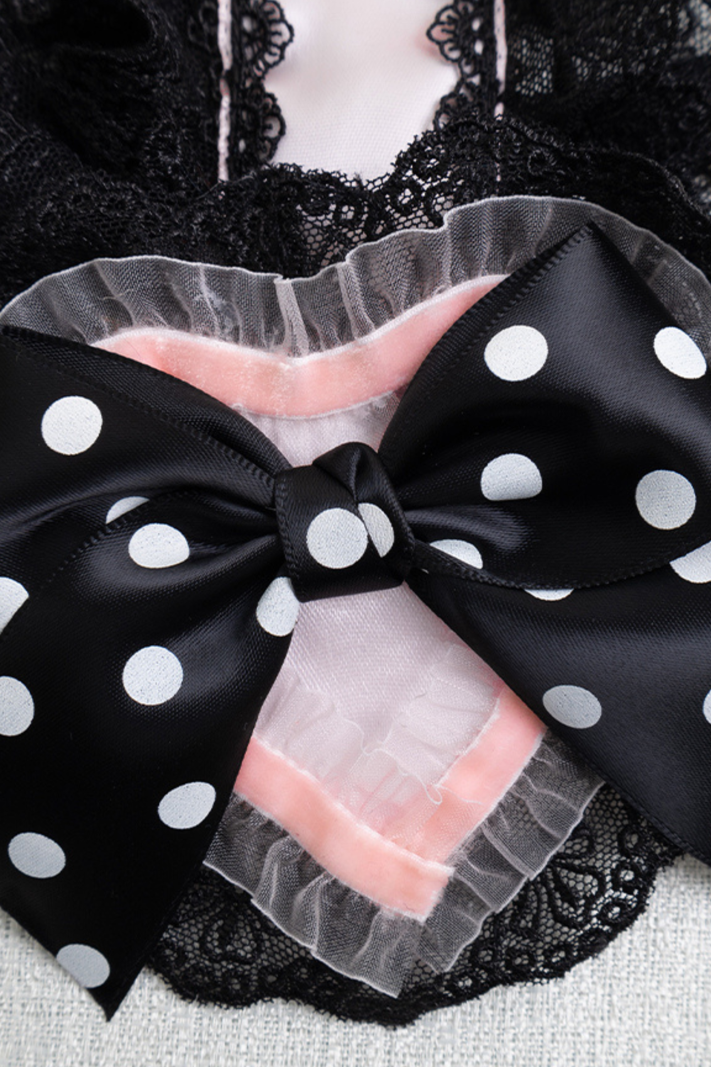 フリルリボンボンネット+ヘアバンド