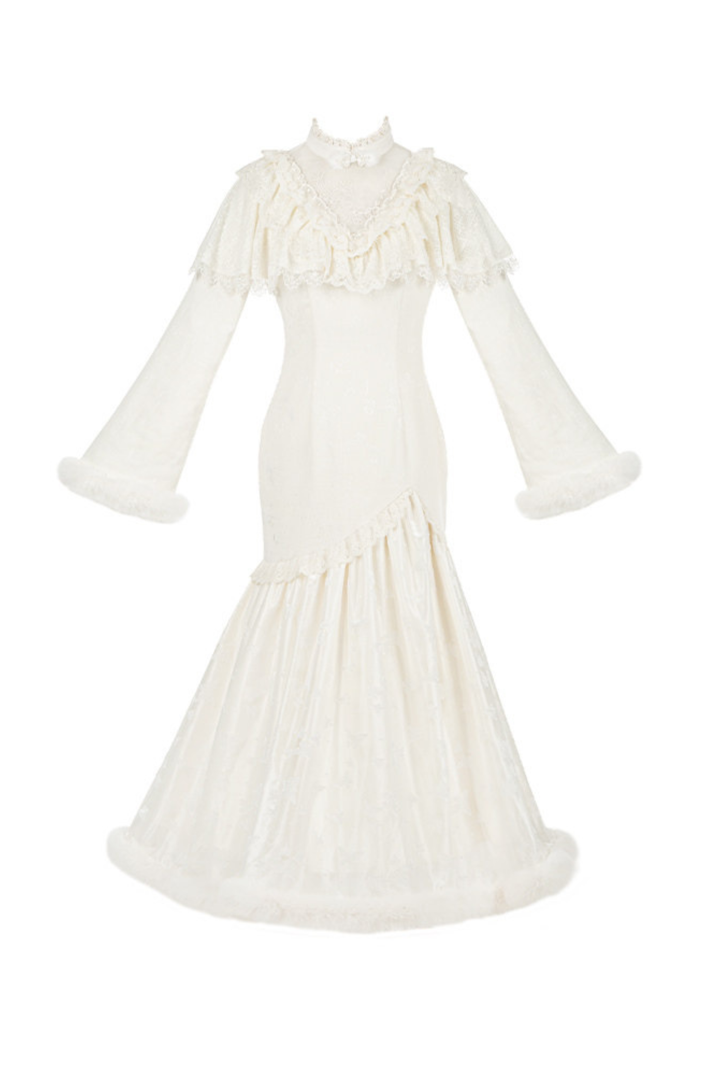 Rouge Snow Fishtail Dress + Flared Dress + Hat + Clip