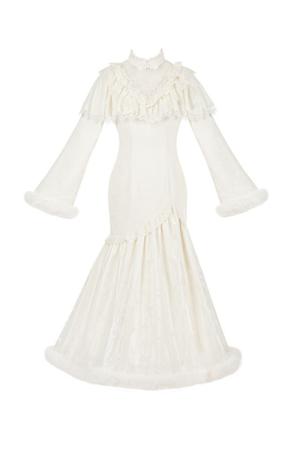 Rouge Snow Fishtail Dress + Flared Dress + Hat + Clip