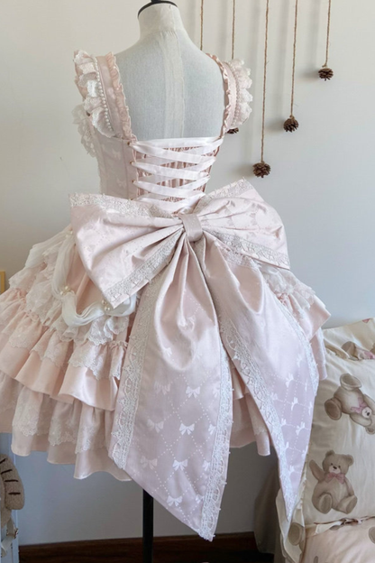 スイートフリルケーキロリータドレス