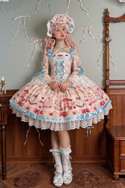[Pre-order Deadline: July 8] Strawberry Doll Ribbon Dress