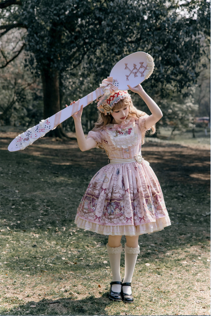 愛麗絲夢境洋裝+疊層洋裝+吊帶裙+襯衫+裙子+背心裙+配飾