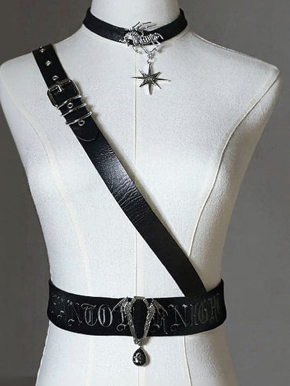 [Preordine entro l'8 giugno] Set completo abito militare gotico scuro Phantom Night (giacca + top a bustier + gonna)