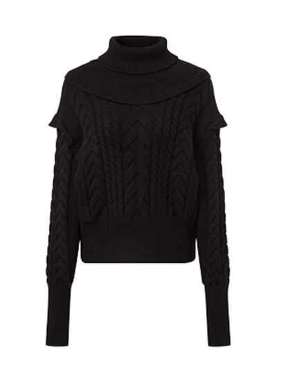 French High Neck Knit Sweater