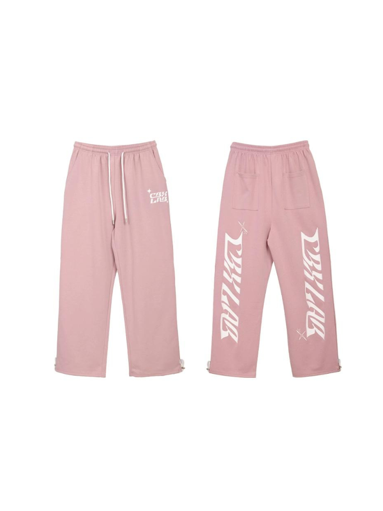 Pantalon de survêtement rose sale avec logo