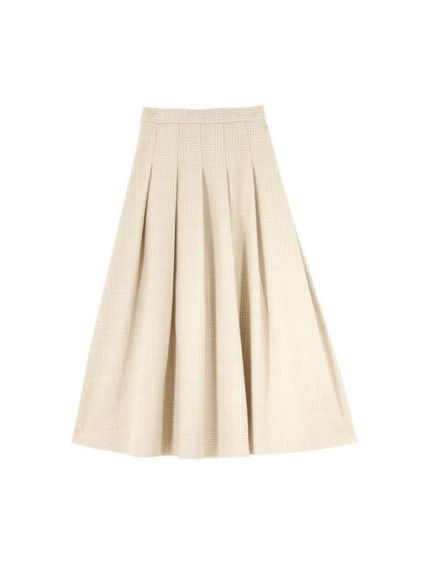 レトロチェックベスト＋ブラウス＋チェックフレアスカート