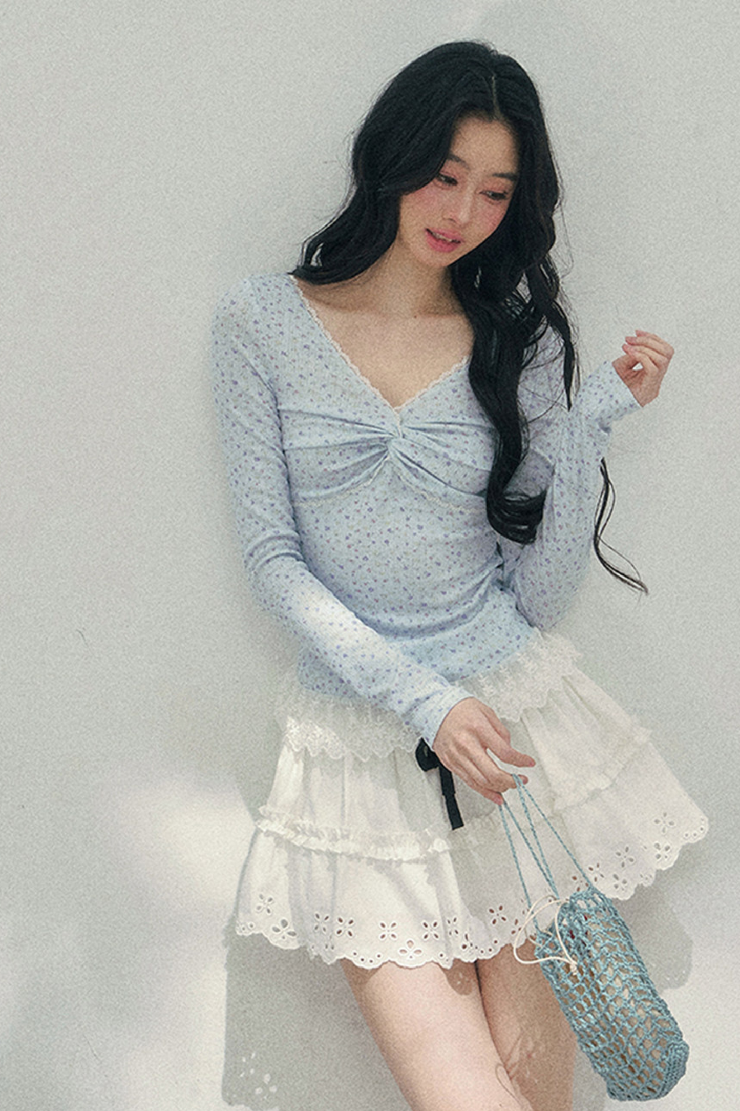 レーススイートティアードパフィースカート