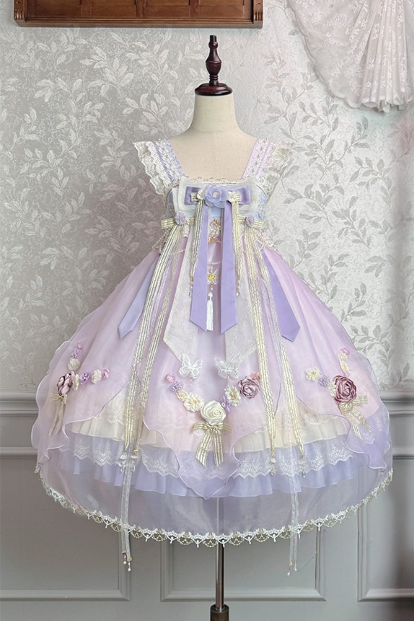 Fairy Floral China Tulle Ribbon Dress