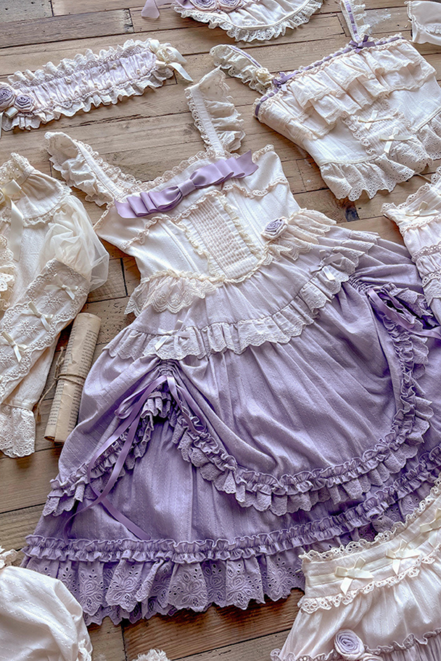 [Reservation Product] Frilled Gradient Princess Lolita Dress Set