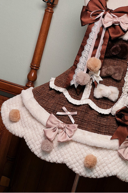 [Deadline for reservations: December 8] Floss Sugar Rabbit Fur Ball Ribbon Suspender Dress