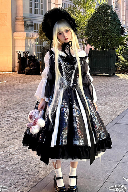 Classical Elegant Dark Gothic Kula Lolita Dress