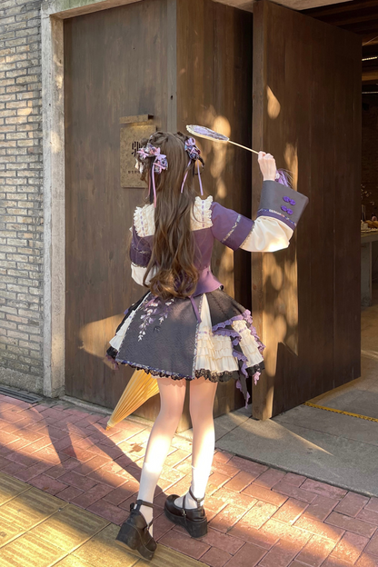 China Style Girl Lolita Top + Skirt + Catsuit + Clips
