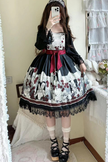暗闇のアリスドールロリータドレス