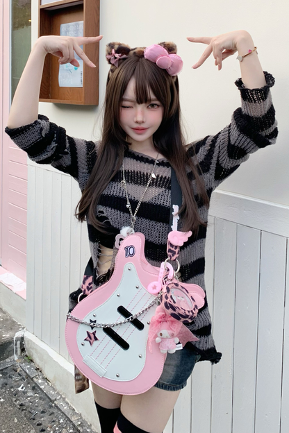 Dark Pop Color Blocking Crossbody Bag