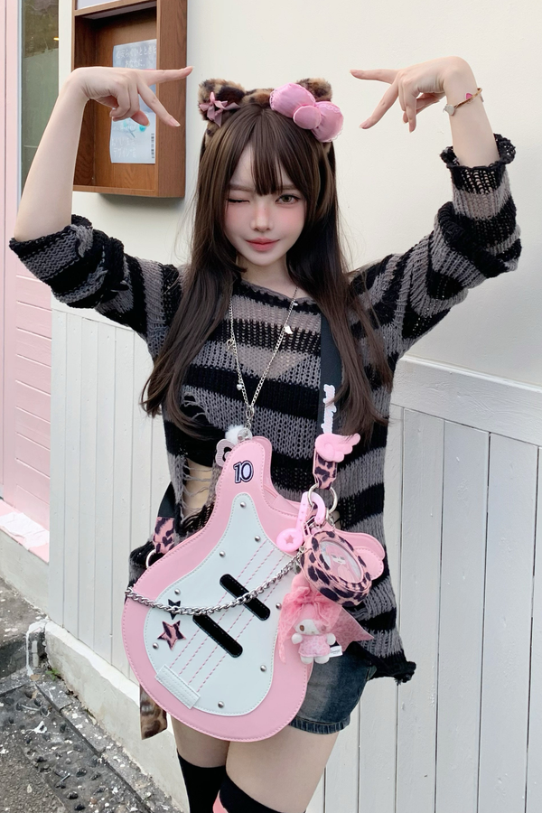 Dark Pop Color Blocking Crossbody Bag