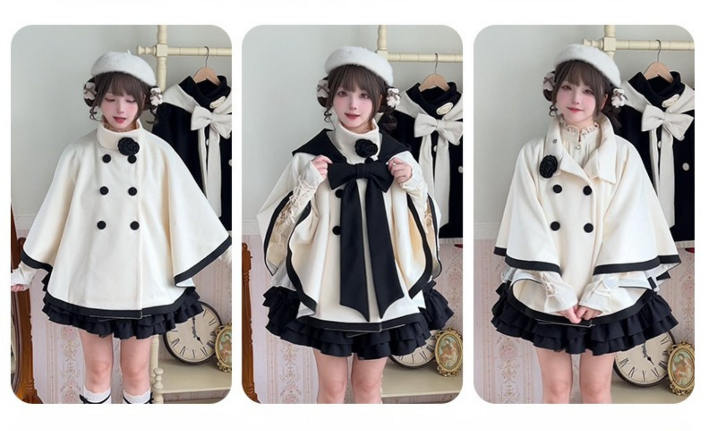 【予約商品】ローズクワイアケープコート＋フーディーリボン