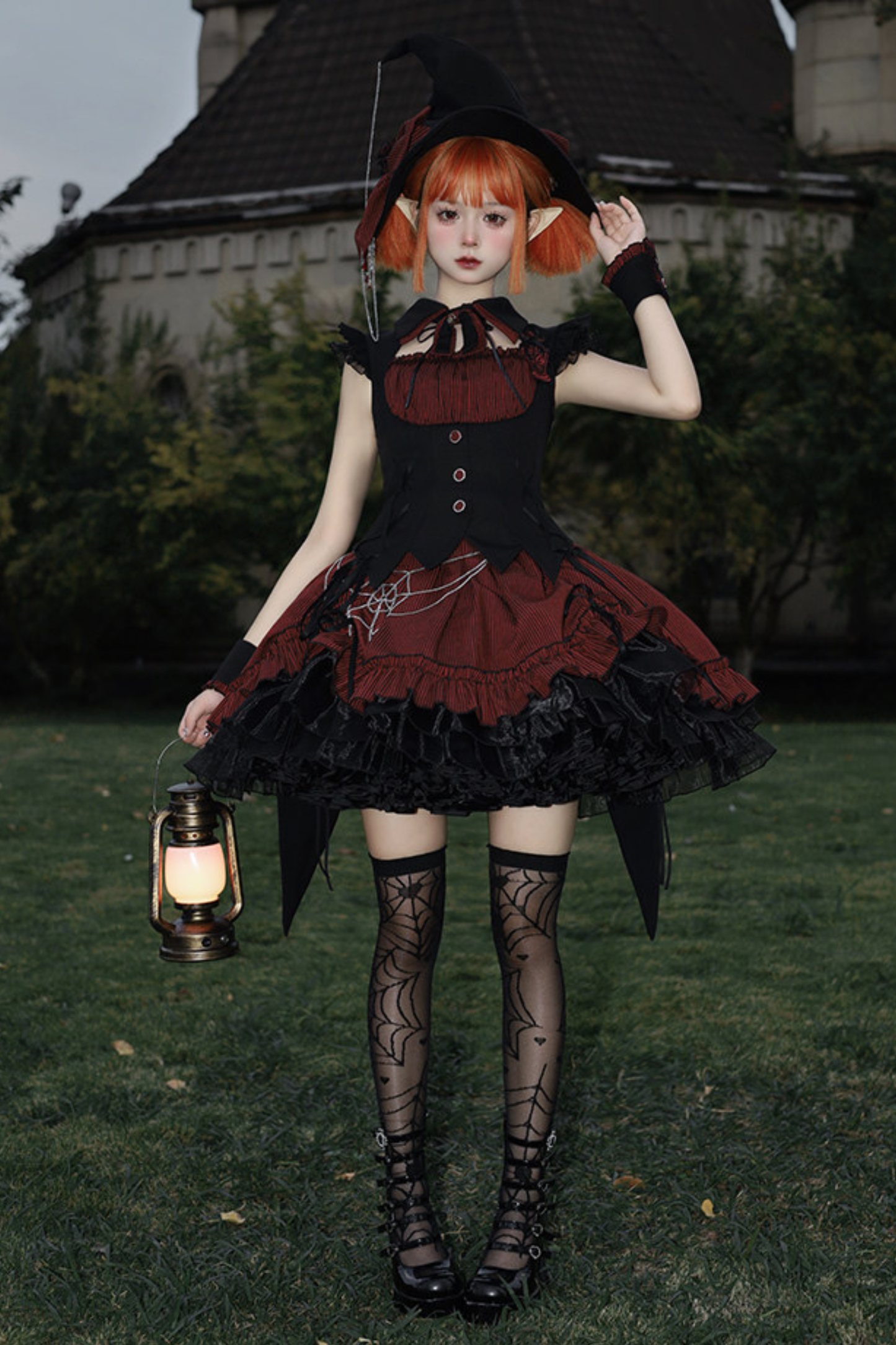 【4月8日予約締切】ゴシックリボンロリータハット+サイドグリップ