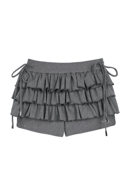 Funky Gray High Waist Check Skirt