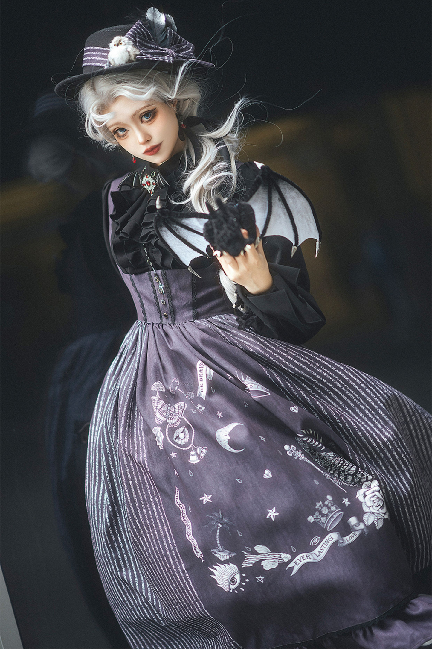 魔法学園レトロエレガントロリータジャンパースカート