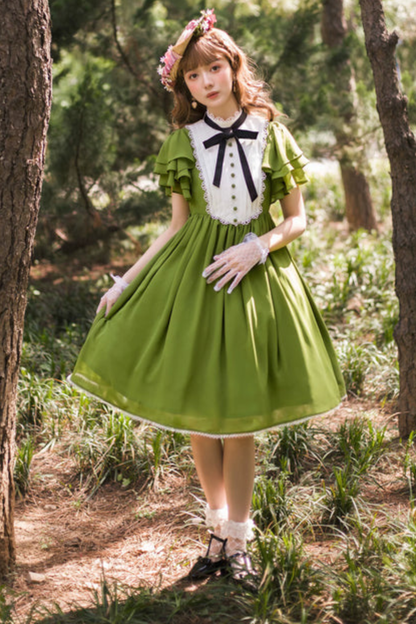 レトロメモリーフレアロリータドレス