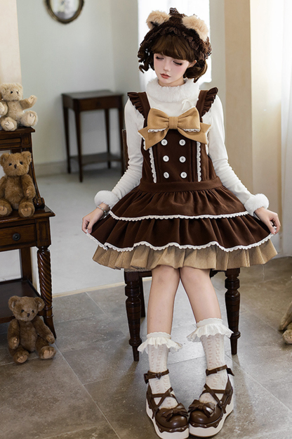 ドールロリータドレス+トップス+アニマルレッグループ+アニマルヘアバンド