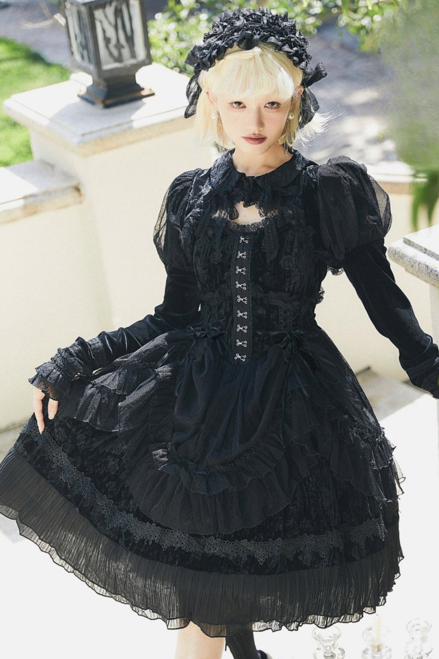 Gothic Chic Doll Lolita Dress + Short Jacket