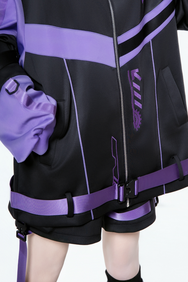 サイバーサブカルジャージジャケット+ショートパンツ+レッグカバー