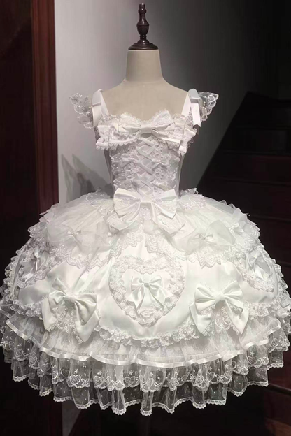 Sweetheart Lolita Dress + Ribbon + Veil