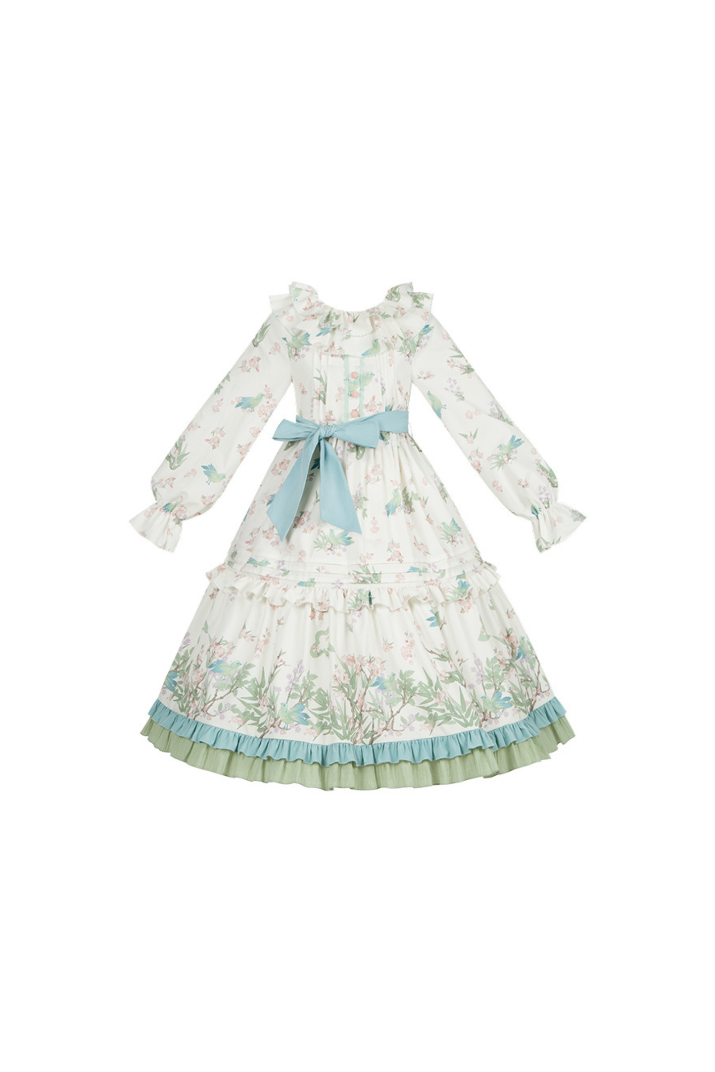 【予約商品】フォレストフラワードレス+サスペンダースカート+ブラウス+カーディガン+スカーフ