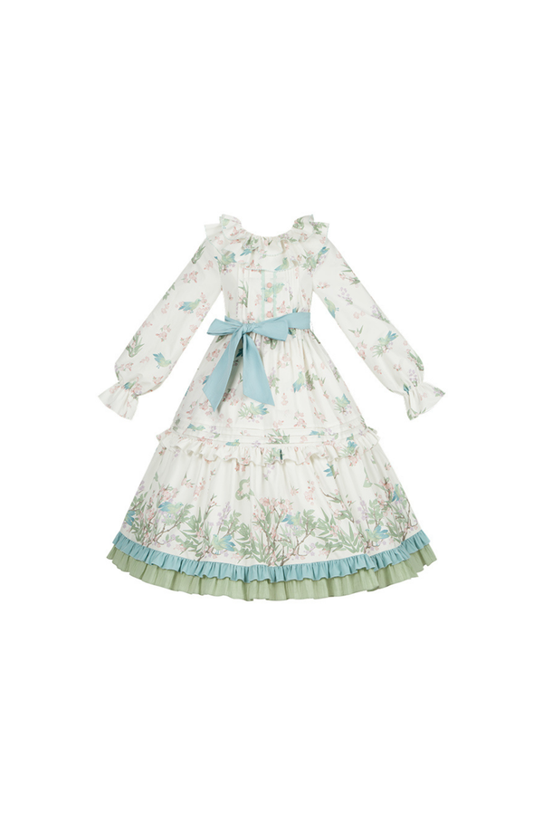 【予約商品】フォレストフラワードレス+サスペンダースカート+ブラウス+カーディガン+スカーフ