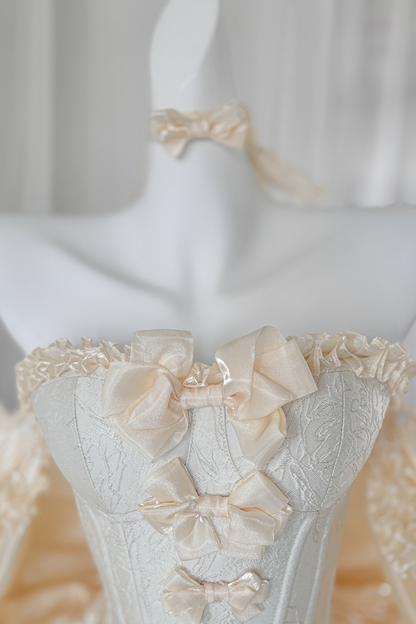 パーフェクトチューブトップ+フリルスカート+リボンテール+パニエ